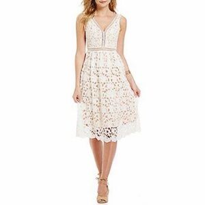 Gianni Bini Cream Lace Midi Dress size S new without tag